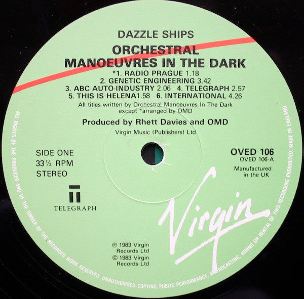 OMD* : Dazzle Ships (LP, Album, RE)