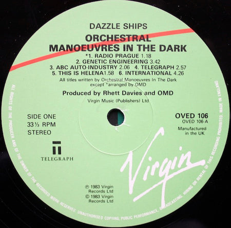 OMD* : Dazzle Ships (LP, Album, RE)