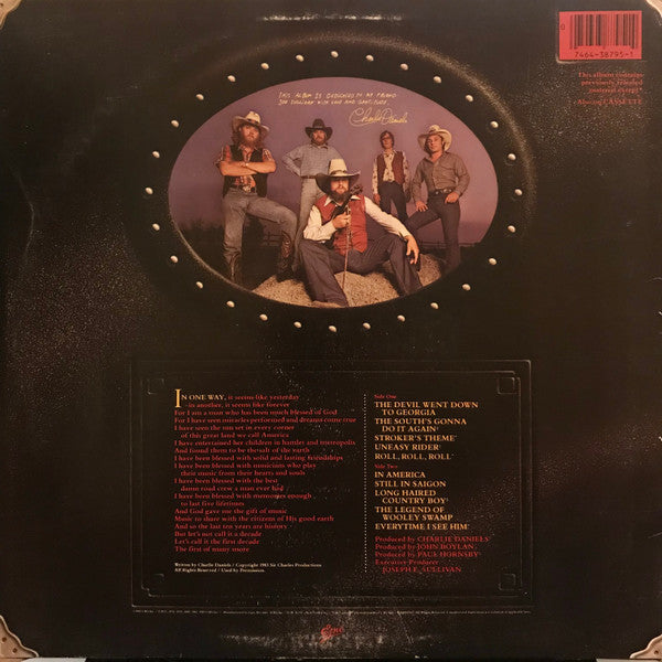The Charlie Daniels Band : A Decade Of Hits (LP, Comp, Pit)