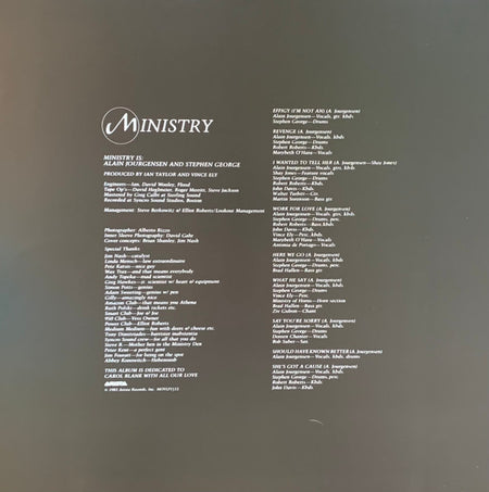 Ministry : With Sympathy (LP, Album, RE, RP, 180)
