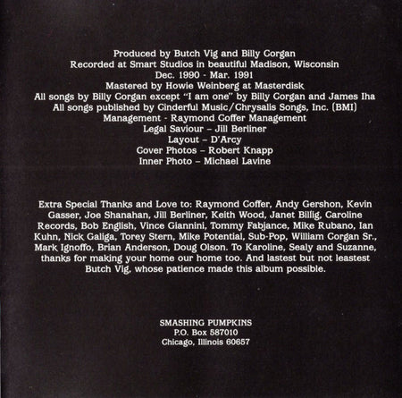 The Smashing Pumpkins : Gish (CD, Album, RE, RM)