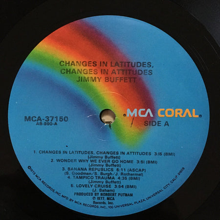 Jimmy Buffett : Changes In Latitudes, Changes In Attitudes (LP, Album, Glo)
