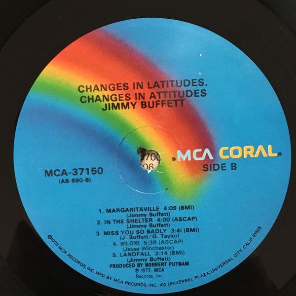 Jimmy Buffett : Changes In Latitudes, Changes In Attitudes (LP, Album, Glo)