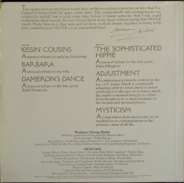 Horace Silver : Silver 'N Brass (LP, Album)