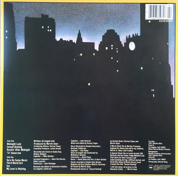 Marvin Gaye : Midnight Love (LP, Album, RE)