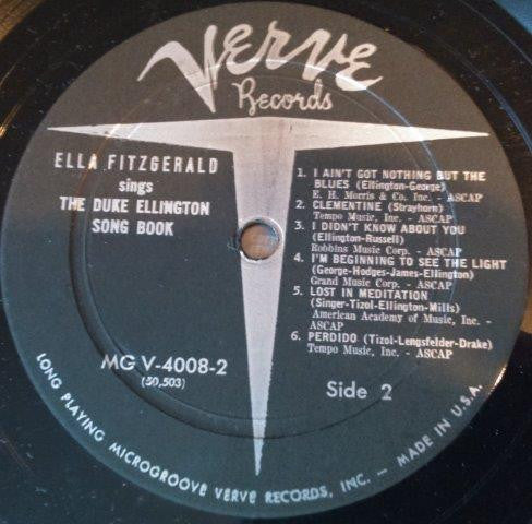 Ella Fitzgerald : Ella Fitzgerald Sings The Duke Ellington Song Book, Volume One (2xLP, Album, Mono)