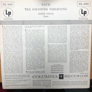 Johann Sebastian Bach, Glenn Gould : The Goldberg Variations (LP, Mono)