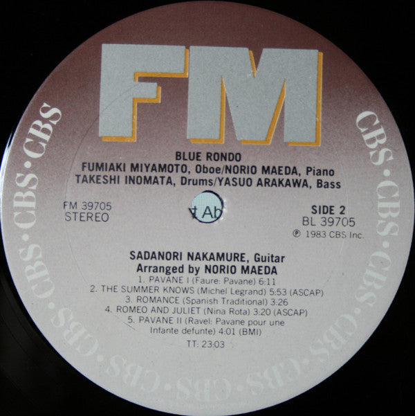 Fumiaki Miyamoto - Norio Maeda : Blue Rondo (LP, Album)