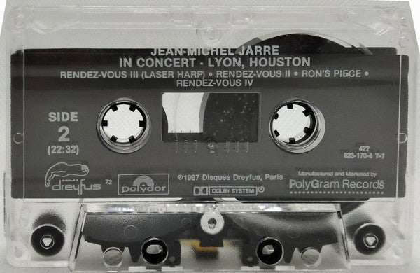 Jean Michel Jarre* : In Concert (Houston / Lyon) (Cass, Album)