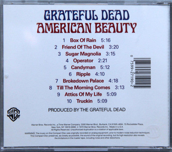 The Grateful Dead : American Beauty (CD, Album, RE)