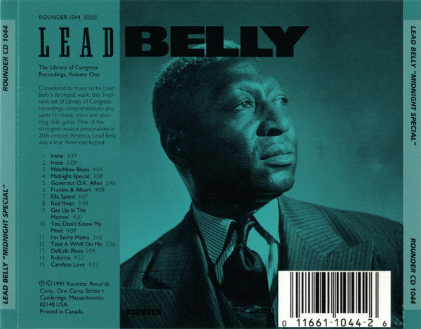 Leadbelly : Midnight Special - The Library Of Congress Recordings, Volume One (CD, Comp, RE)