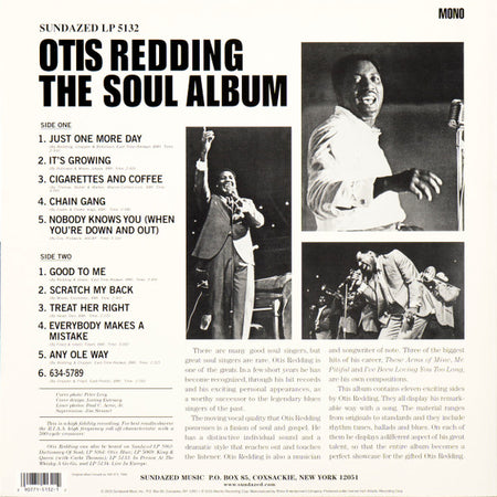 Otis Redding : The Soul Album (LP, Album, Mono, RE, Nas)