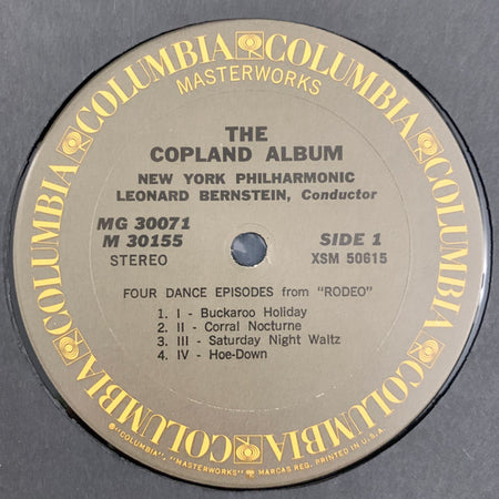 Copland* - Leonard Bernstein, New York Philharmonic : The Copland Album  (Appalachian Spring / Billy The Kid / El Salón México / Rodeo) (2xLP)