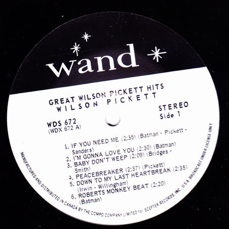 Wilson Pickett : Great Wilson Pickett Hits (LP, Comp)