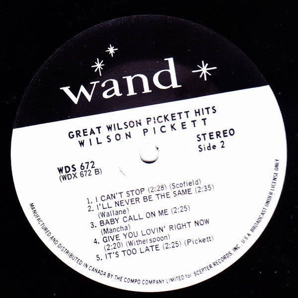 Wilson Pickett : Great Wilson Pickett Hits (LP, Comp)