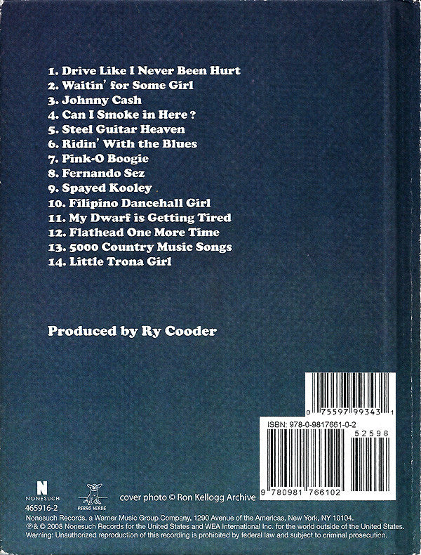 Ry Cooder : I, Flathead (The Songs Of Kash Buk And The Klowns) (CD, Album, Ltd, Boo)