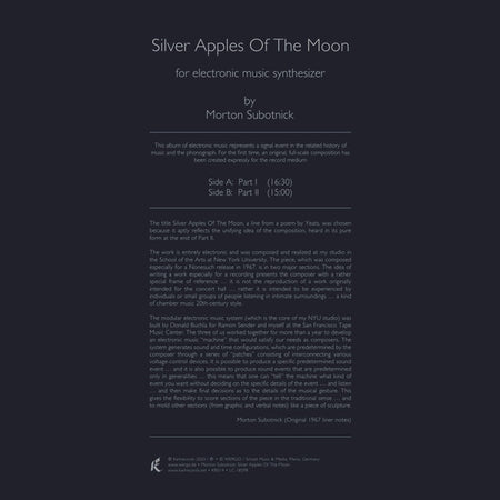 Morton Subotnick : Silver Apples Of The Moon (LP, Ltd, RE, RM, 180)