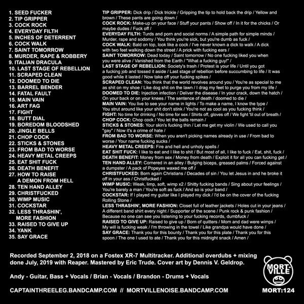 Captain 3 Leg, Living Room (12) : Split (CDr, Album)