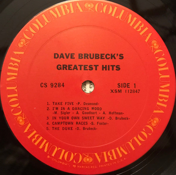 Dave Brubeck : Dave Brubeck's Greatest Hits (LP, Comp, RE)