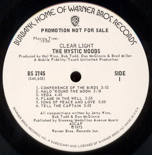 The Mystic Moods Orchestra : Clear Light (LP, Album, Promo, San)