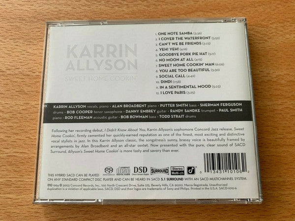 Karrin Allyson : Sweet Home Cookin' (SACD, Hybrid, Multichannel, Album)