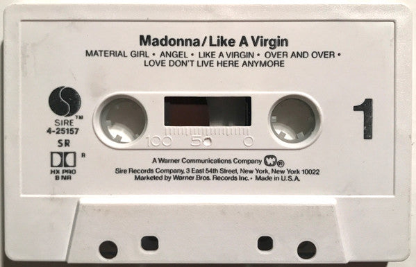 Madonna : Like A Virgin (Cass, Album, SR,)