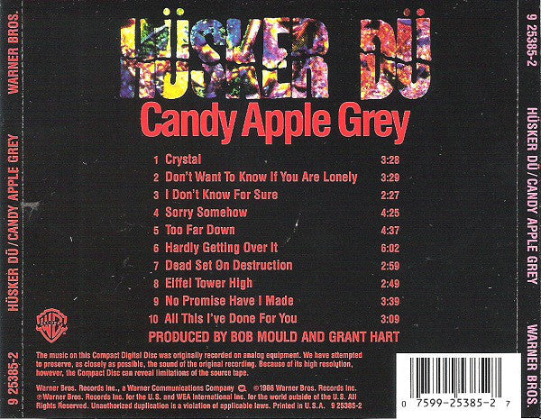 Hüsker Dü : Candy Apple Grey (CD, Album, RE)