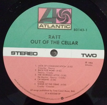 Ratt : Out Of The Cellar (LP, Album, Spe)