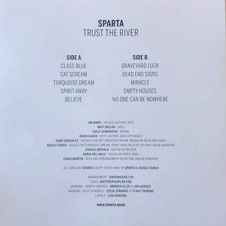 Sparta : Trust The River (LP, Album, Whi)