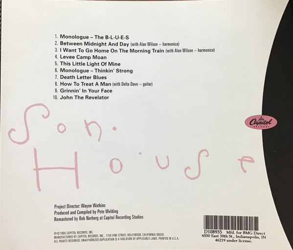 Son House : Delta Blues And Spirituals (CD, Album, Club)