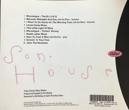 Son House : Delta Blues And Spirituals (CD, Album, Club)