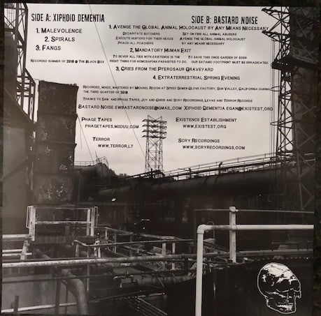 Bastard Noise / Xiphoid Dementia : Human Extinction Engine (LP, Album, Gol)