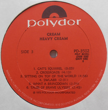 Cream (2) : Heavy Cream (2xLP, Comp, RE)