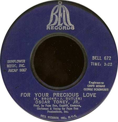 Oscar Toney Jr. : For Your Precious Love / Ain't That True Love (7", Single, Styrene, Bes)