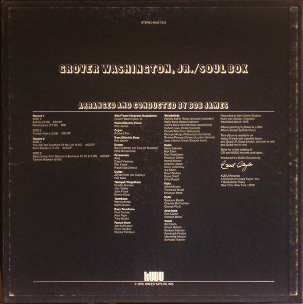 Grover Washington, Jr. : Soul Box (2xLP, Album, SQ  + Box)