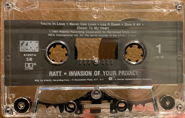 Ratt : Invasion Of Your Privacy (Cass, Album, Dol)