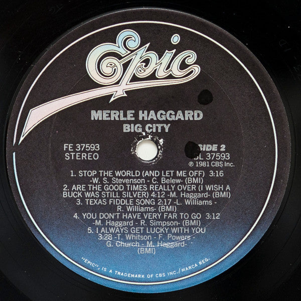 Merle Haggard : Big City (LP, Album, Pit)