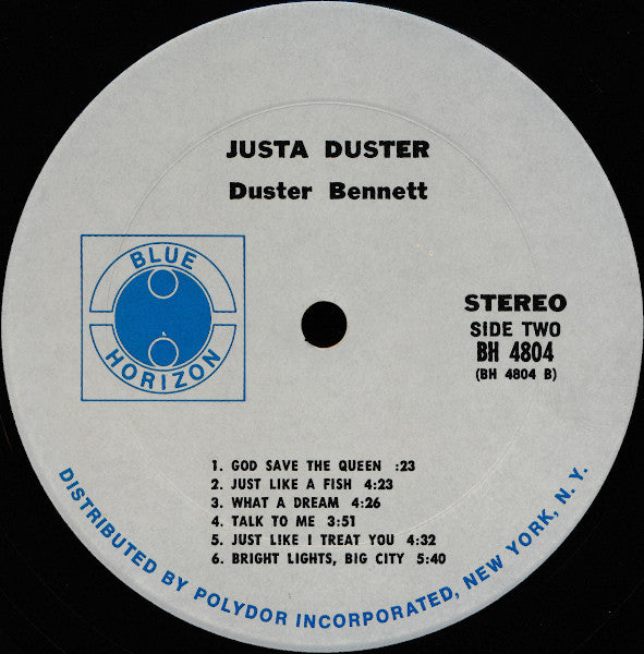 Duster Bennett : Justa Duster (LP, Pit)