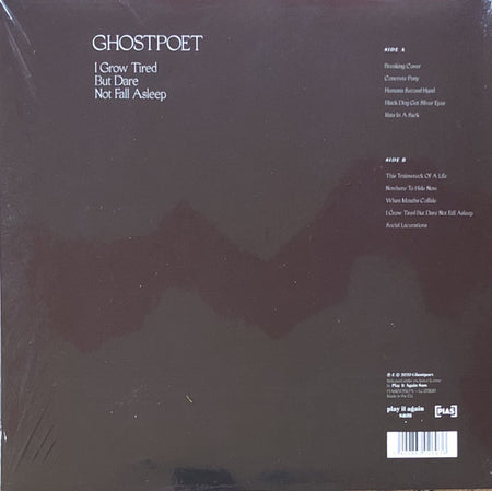 Ghostpoet : I Grow Tired But Dare Not Fall Asleep (LP, Album)