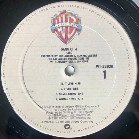 Gang Of Four : Hard (LP, Album, Club)