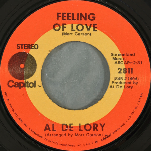 Al De Lory : Song From M*A*S*H (7", Scr)