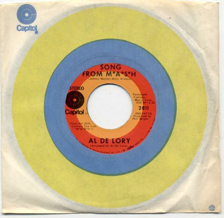 Al De Lory : Song From M*A*S*H (7", Scr)