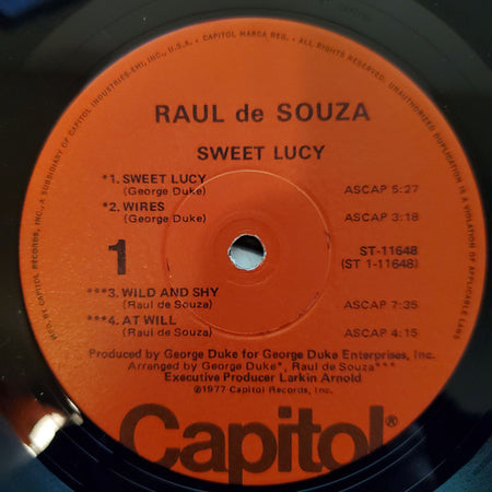 Raul De Souza : Sweet Lucy (LP, Album, Win)