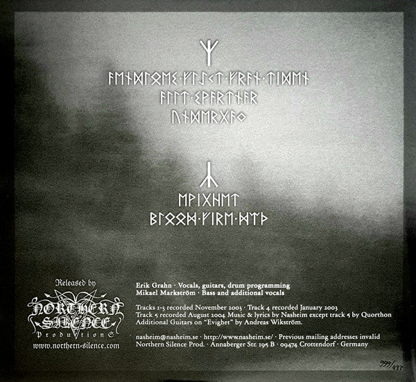 Nasheim : Evighet / Undergång (LP, Comp, Ltd, Num)