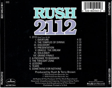 Rush : 2112 (CD, Album, RE, PDO)