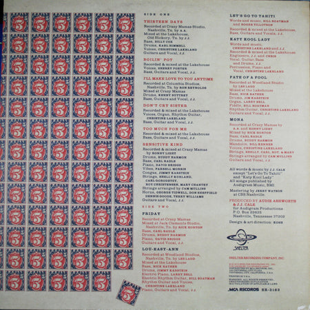 J.J. Cale : 5 (LP, Album, Glo)