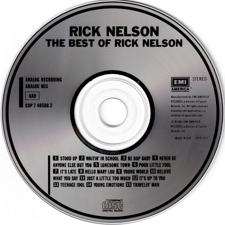 Ricky Nelson (2) : The Best Of Rick Nelson (CD, Comp)