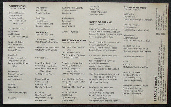 Possessed : The Eyes Of Horror (Cass, MiniAlbum)