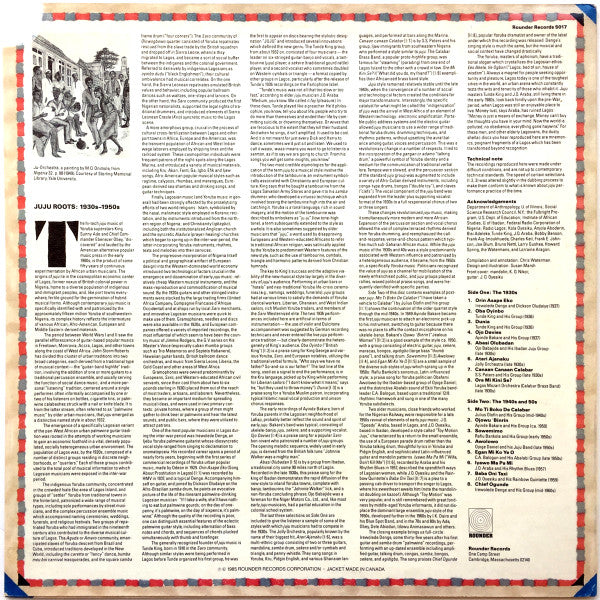 Various : JuJu Roots 1930s - 1950s (LP, Comp)