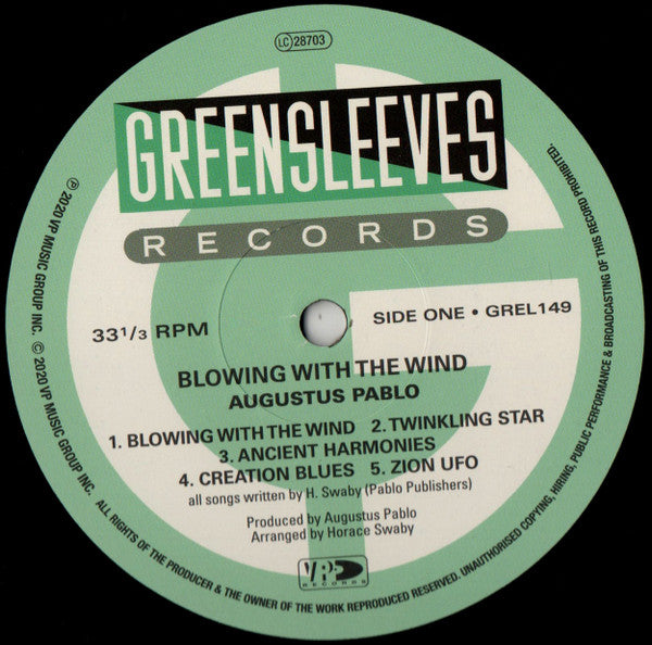 Augustus Pablo : Blowing With The Wind (LP, Album, RE)